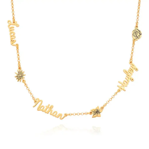 Personalized Stylish Name Pendant Necklace in 14K Gold