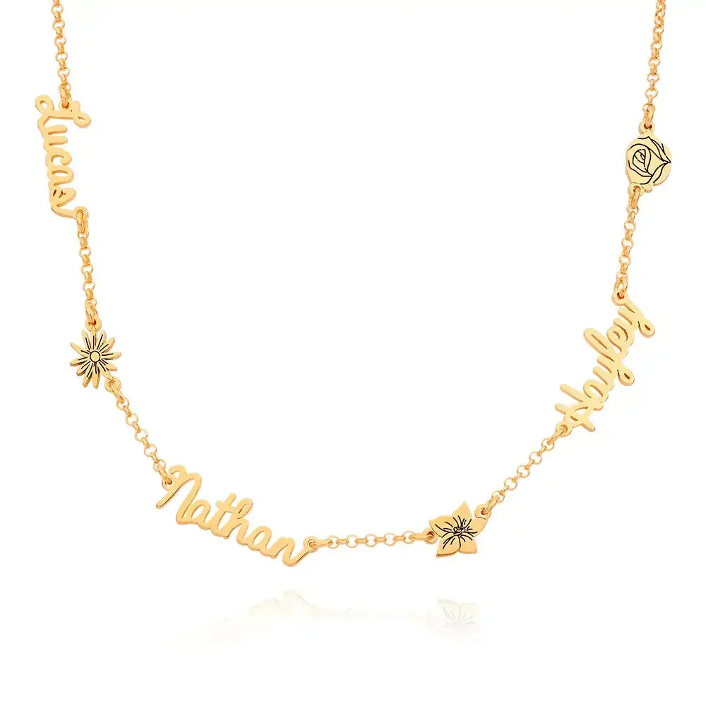 Personalized Stylish Name Pendant Necklace in 14K Gold