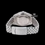 Rainbow Bezel Arabic Numerals Iced Out Moissanite Diamond Watch Caseback View