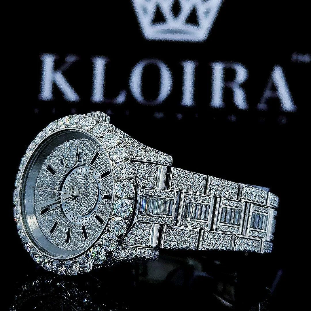 Rolex VVS Moissanite Watch Left Profile View