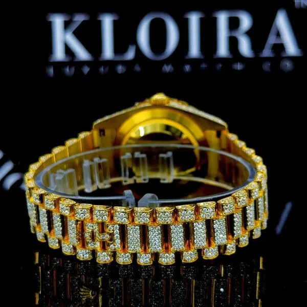 Rolex Watch Bust Down Moissanite Bracelet View