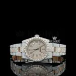 Rose Gold Two Tone Dial Diamond Markers Moissanite Diamond Watch