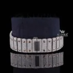 Rose Gold Two Tone Roman Numerals Moissanite Diamond Watch Bracelet View