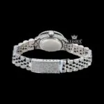 Rose Pink Dial Diamond Markers Moissanite Diamond Watch Caseback View
