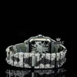 Skeleton Dial Black Camo Fully Iced Out Moissanite Diamond Watch Caseback View