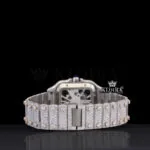 Skeleton Two Tone Rose Gold Moissanite Diamond Watch Caseback View