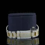 Standard Numerals Blue Dial Date Display Two Tone Iced Out Moissanite Watch Bracelet View