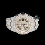 Two-Tone AP Chronograph Iced Out Moissanite Diamond Watch