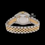 Two Tone Yellow Dial Diamond Bezel Iced Out Moissanite Watch Caseback View