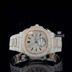 VVS Clarity Moissanite Patek Philippe Watch Front Face Close Up View