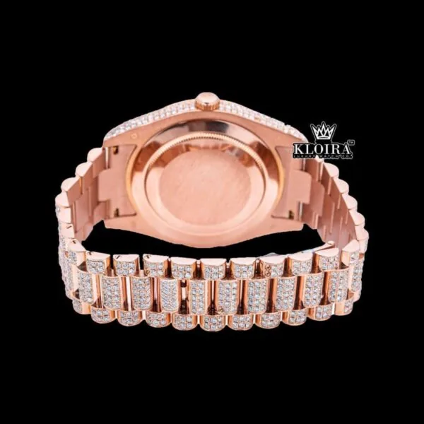 VVS Clarity Moissanite Rolex Watch Caseback View
