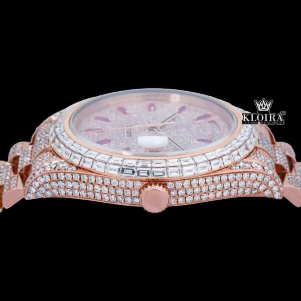 VVS Clarity Moissanite Rolex Watch Crown View