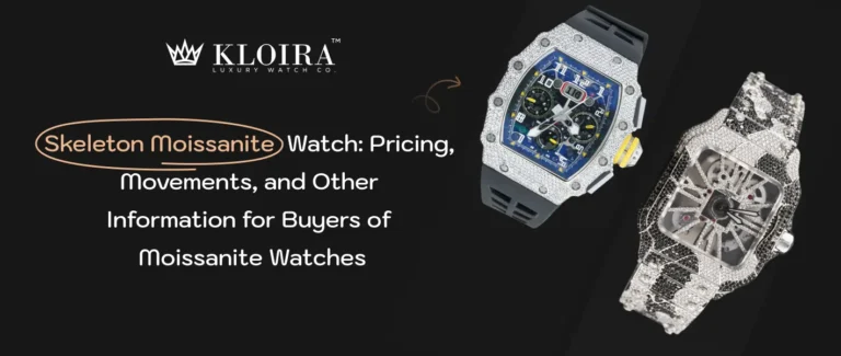 skeleton moissanite watches featuring exposed movements, iced out cases and luxury designs